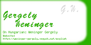 gergely weninger business card